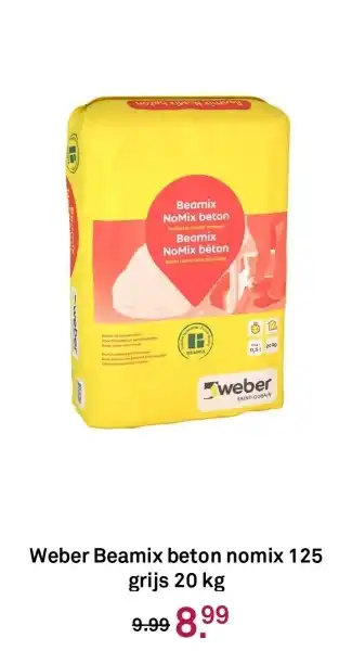 Karwei Weber Beamix beton nomix 125 grijs aanbieding