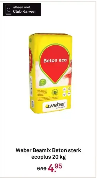 Karwei Weber Beamix Beton sterk ecoplus aanbieding