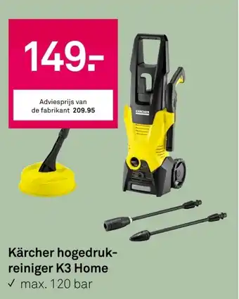 Karwei Kärcher hogedrukreiniger K3 Home aanbieding