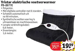 Kruidvat Tristar elektrische voetverwarmer PD-8977E aanbieding