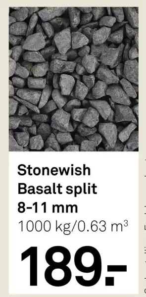 Karwei Stonewish Basalt split 8-11 mm aanbieding