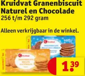 Kruidvat Kruidvat Granenbiscuit Naturel en Chocolade aanbieding