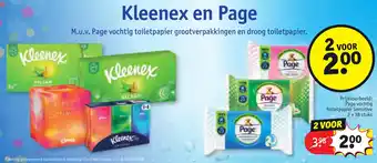 Kruidvat Kleenex en Page aanbieding