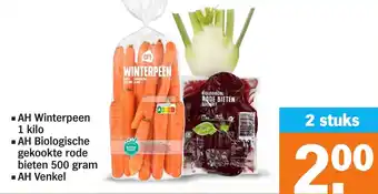 Albert Heijn AH Winterpeen, AH Biologische gekookte rode bieten of AH Venkel aanbieding