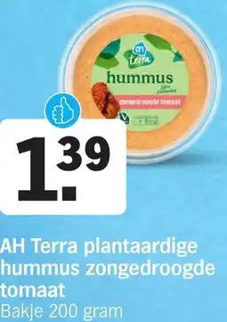 Albert Heijn AH Terra plantaardige hummus zongedroogde tomaat aanbieding