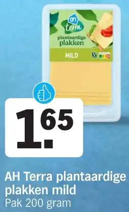 Albert Heijn AH Terra plantaardige plakken mild aanbieding