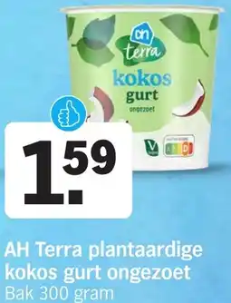 Albert Heijn AH Terra plantaardige kokos gurt ongezoet aanbieding