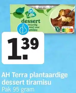 Albert Heijn AH Terra plantaardige dessert tiramisu aanbieding