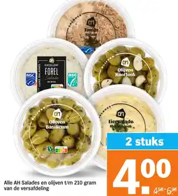 Albert Heijn Alle AH Salades en olijven aanbieding