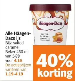 Albert Heijn Alle Häagen-Dazs ijs aanbieding