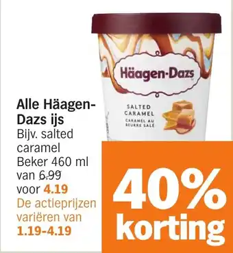 Albert Heijn Alle Häagen-Dazs ijs aanbieding