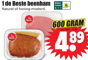 Dirk 1 de Beste beenham Naturel of honing-mosterd. aanbieding