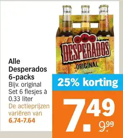 Albert Heijn Alle Desperados 6-packs aanbieding