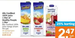 Albert Heijn Alle CoolBest 100% juice of Healthy People aanbieding