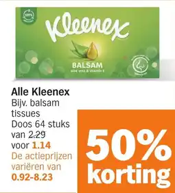 Albert Heijn Alle Kleenex aanbieding