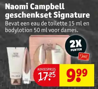 Kruidvat Naomi Campbell geschenkset Signature aanbieding