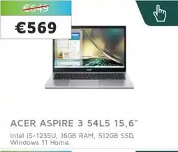 Digitotaal ACER ASPIRE 3 54L5 15,6 aanbieding