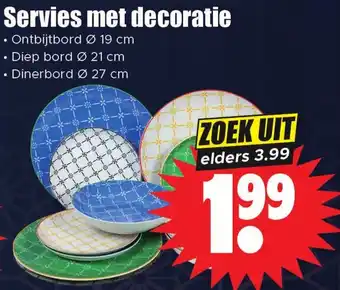 Dirk Servies met decoratie aanbieding