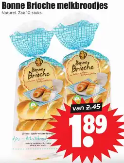 Dirk Bonne Brioche melkbroodjes aanbieding