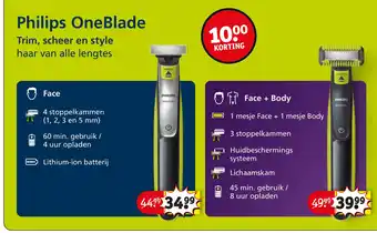 Kruidvat Philips OneBlade, vanaf aanbieding