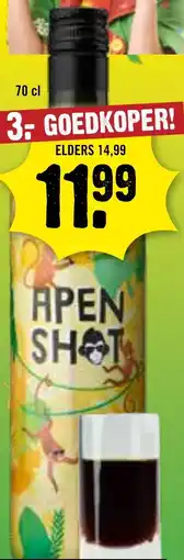 Dirck 3 Apen Shot aanbieding