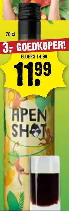 Dirck 3 Apen Shot aanbieding