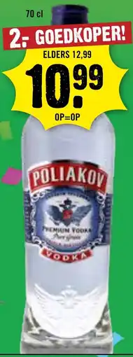 Dirck 3 Poliakov Vodka aanbieding