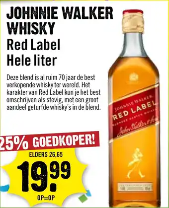 Dirck 3 Johnnie Walker Whisky Red Label aanbieding