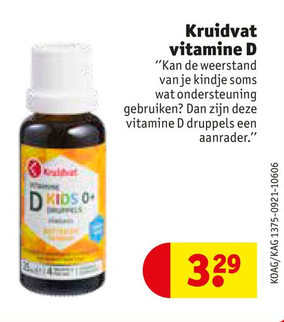 Kruidvat vitamine D V aanbieding bij Kruidvat