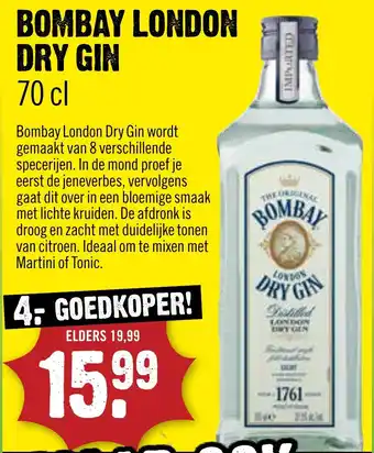 Dirck 3 Bombay London Dry Gin aanbieding