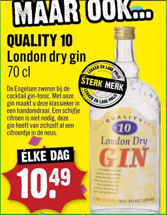 Dirck 3 Quality 10 London dry gin aanbieding