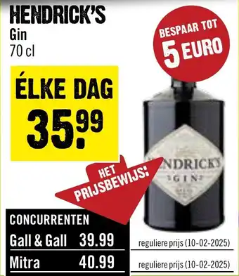 Dirck 3 Hendrick's Gin aanbieding