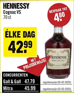 Dirck 3 Hennessy Cognac VS aanbieding