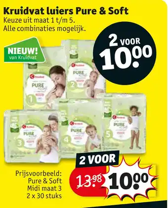 Kruidvat Kruidvat luiers Pure & Soft aanbieding