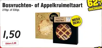 Budget Food Bosvruchten of Appelkruimeltaart aanbieding