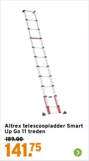 GAMMA Altrex telescoopladder Smart Up Go 11 treden aanbieding