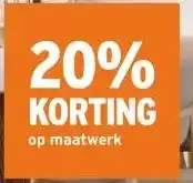 GAMMA 20% KORTING op maatwerk aanbieding