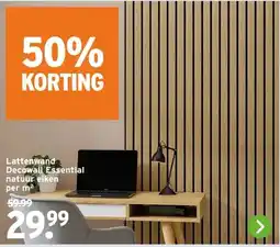 GAMMA Lattenwand Decowall Essential natuur eiken per m² aanbieding