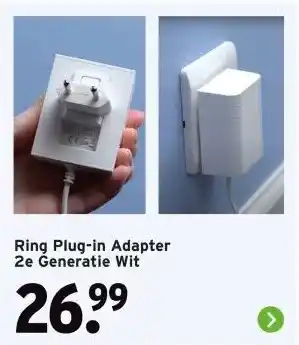 GAMMA Ring Plug-in Adapter 2e Generatie Wit aanbieding