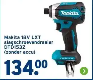 GAMMA Makita 18V LXT slagschroevendraaier DTD153Z (zonder accu) aanbieding