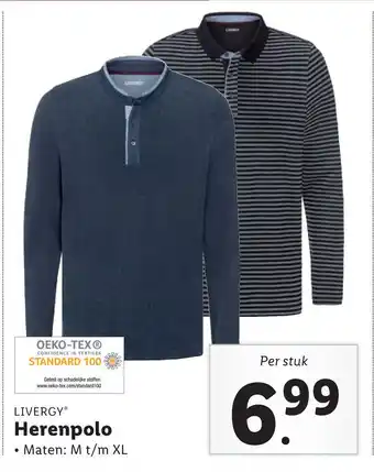 Lidl LIVERGY Herenpolo aanbieding