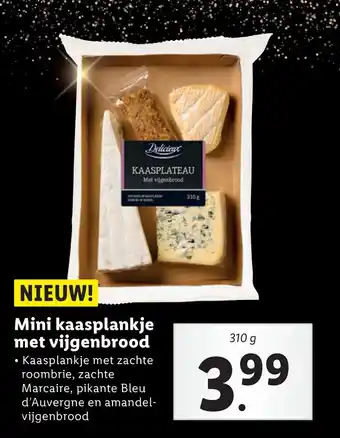 Lidl Mini kaasplankje met vijgenbrood aanbieding