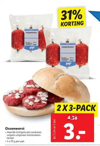 Lidl Ossenworst aanbieding