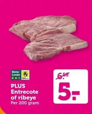 Coop PLUS Entrecote of ribeye aanbieding