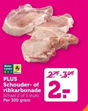 Coop PLUS Schouder- of ribkarbonade aanbieding