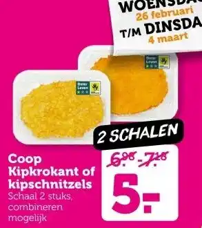 Coop Coop Kipkrokant of kipschnitzels aanbieding