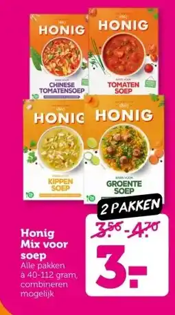 Coop Honig Mix voor soep aanbieding