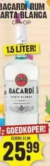 Dirk BACARDI RUM CARTA BLANCA OP=OP aanbieding