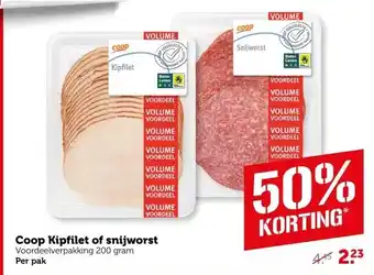 Coop Coop Kipfilet of snijworst aanbieding