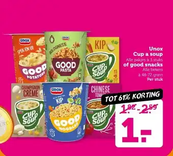 Coop Unox Cup a soup of good snacks aanbieding